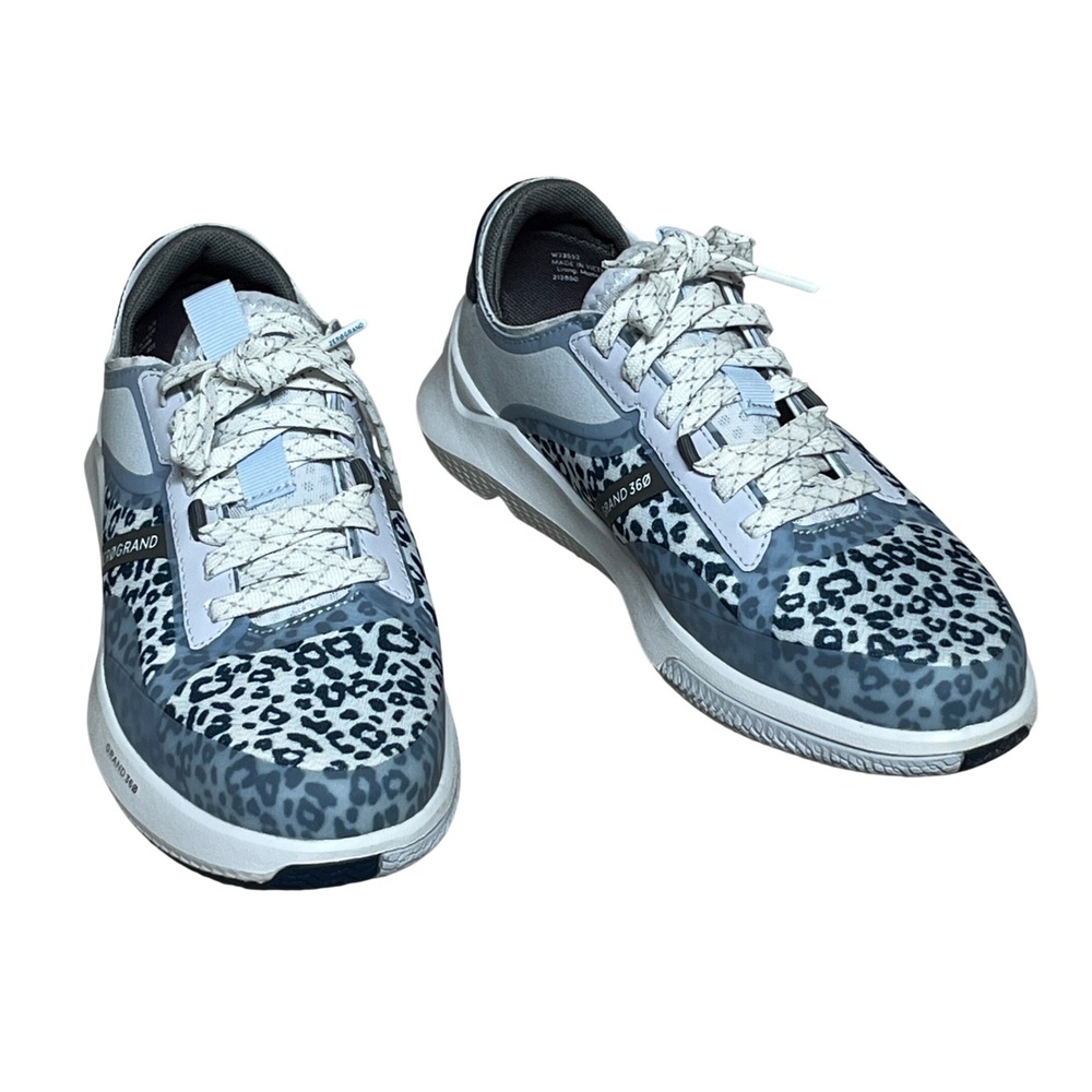 Cole Haan Zerogrand Overtake Womens Sneakers 8.5 Blue Leopard Print Athletic